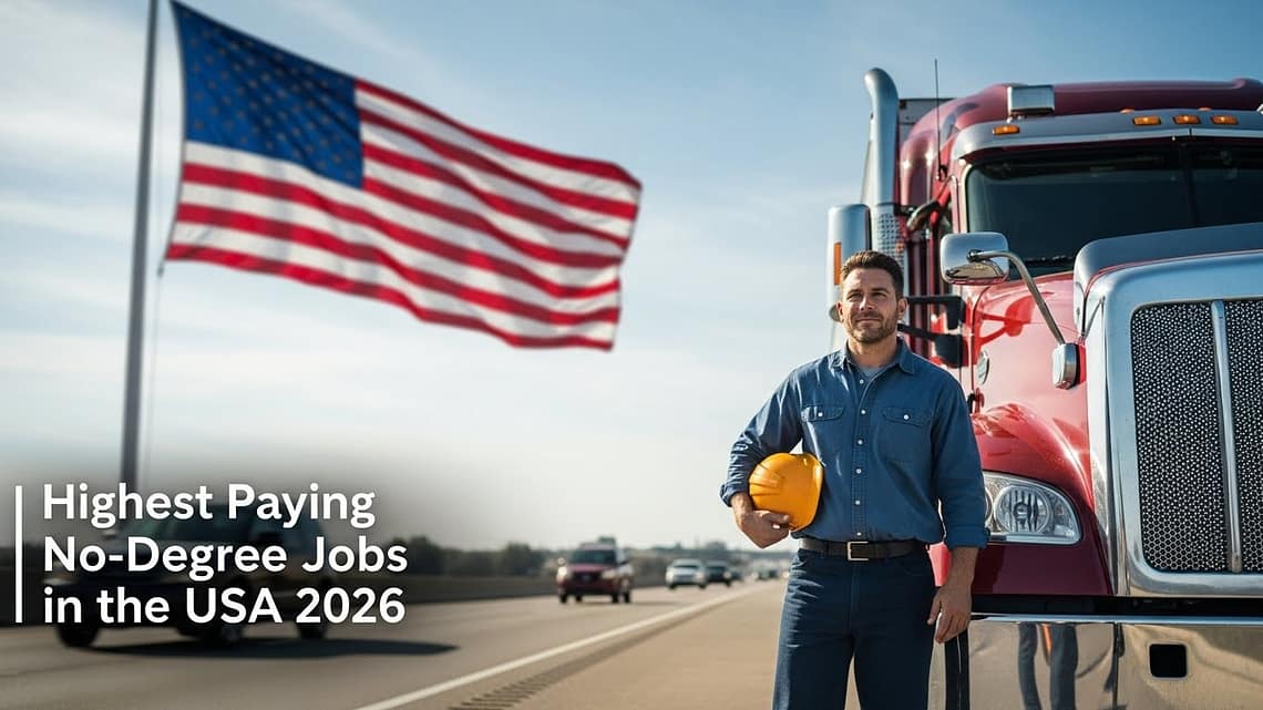 Highest Paying No-Degree Jobs in the USA (2025–2026): Complete Guide for Foreign and Local Job Seekers